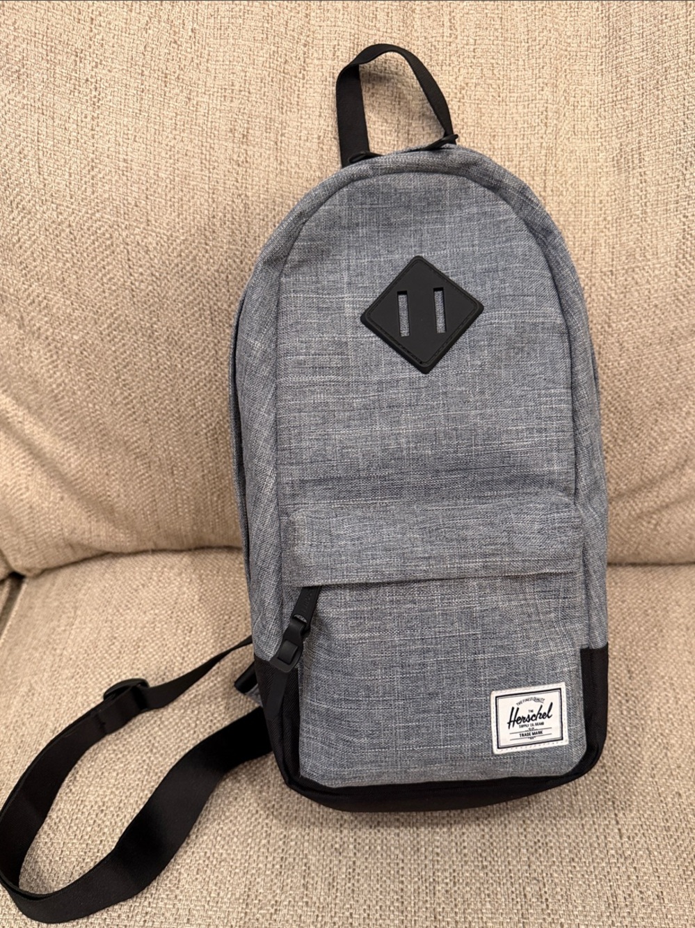 Herschel Supply Company Gray Men’s Sling Bag with Black Accents
